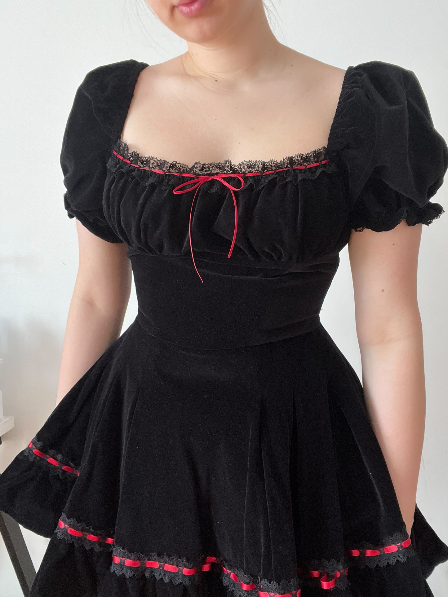 Amelie Dress in Cotton Velvet