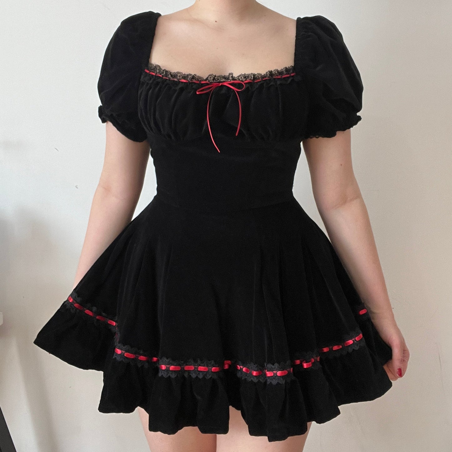 Amelie Dress in Cotton Velvet