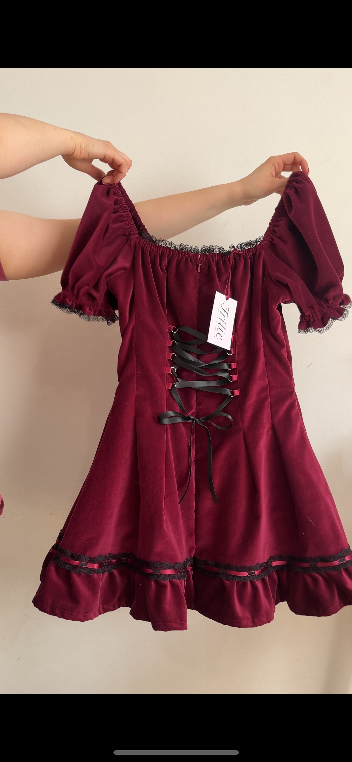 Amelie Dress in Cotton Velvet