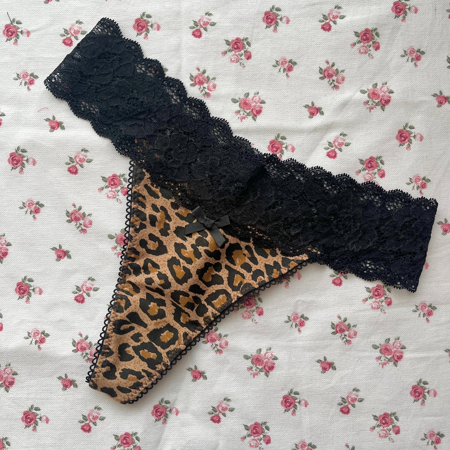 Leopard Cotton Thong (XS)