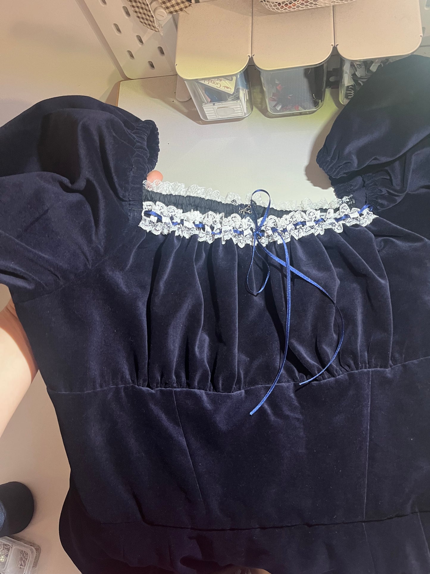 Amelie Dress in Cotton Velvet