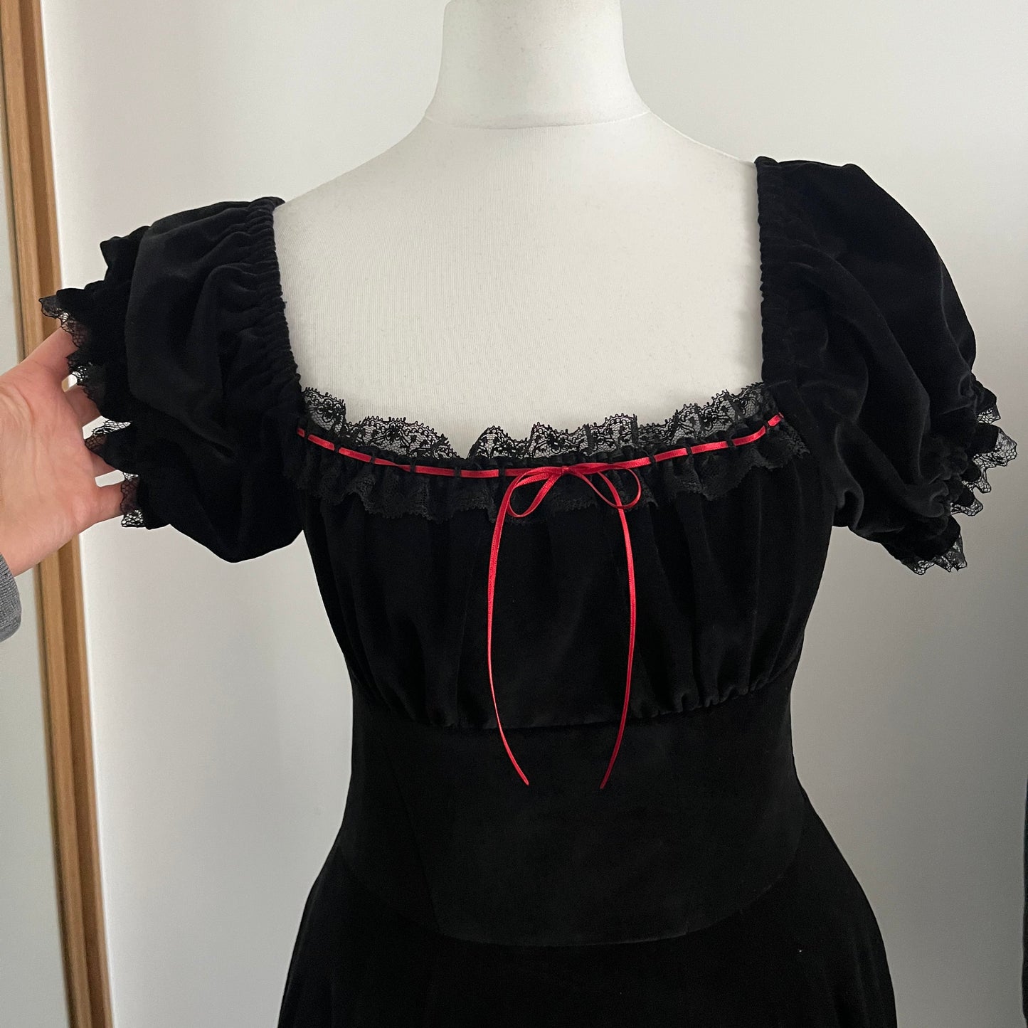 Amelie Dress in Cotton Velvet