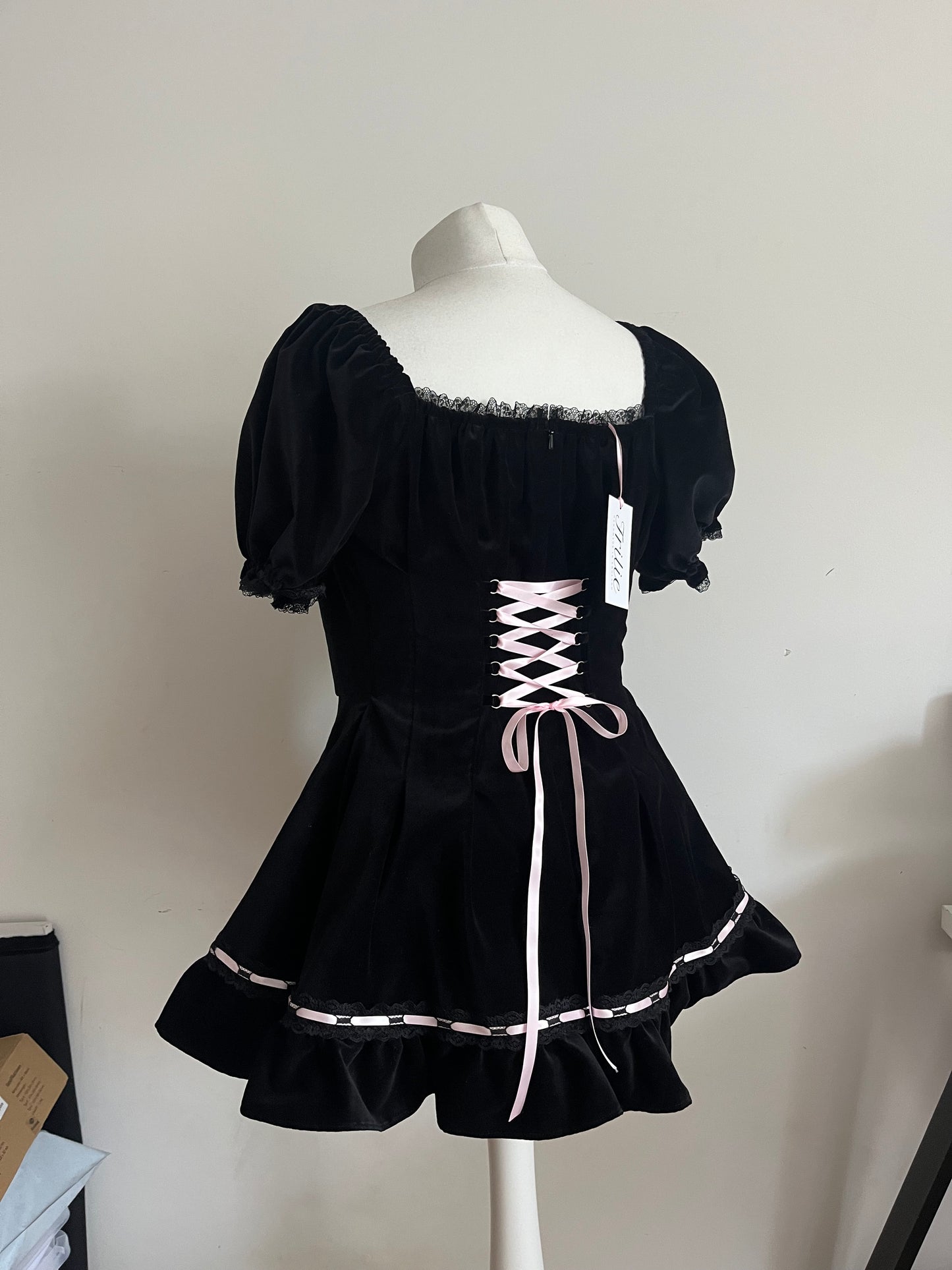Amelie Dress in Cotton Velvet