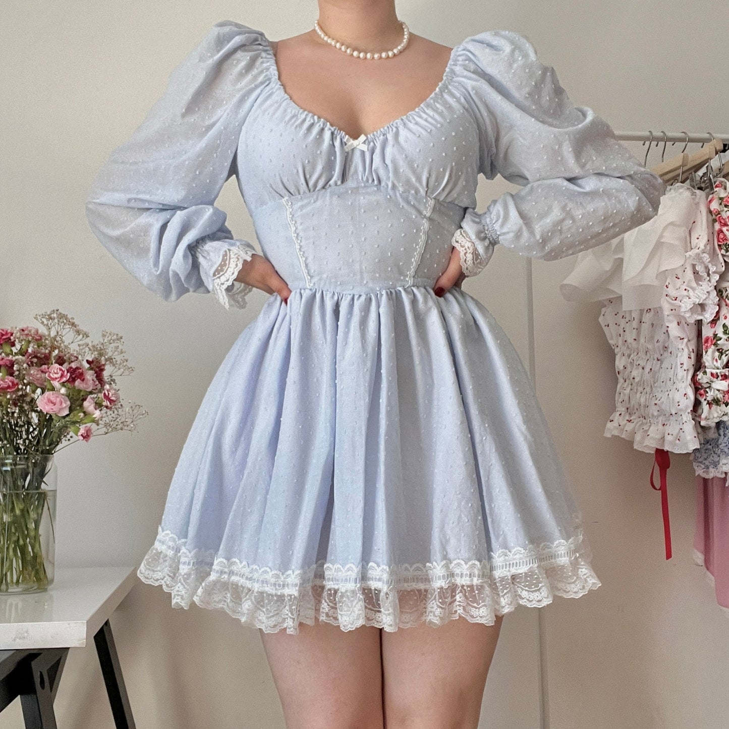 Alice Dress in Dot Cotton