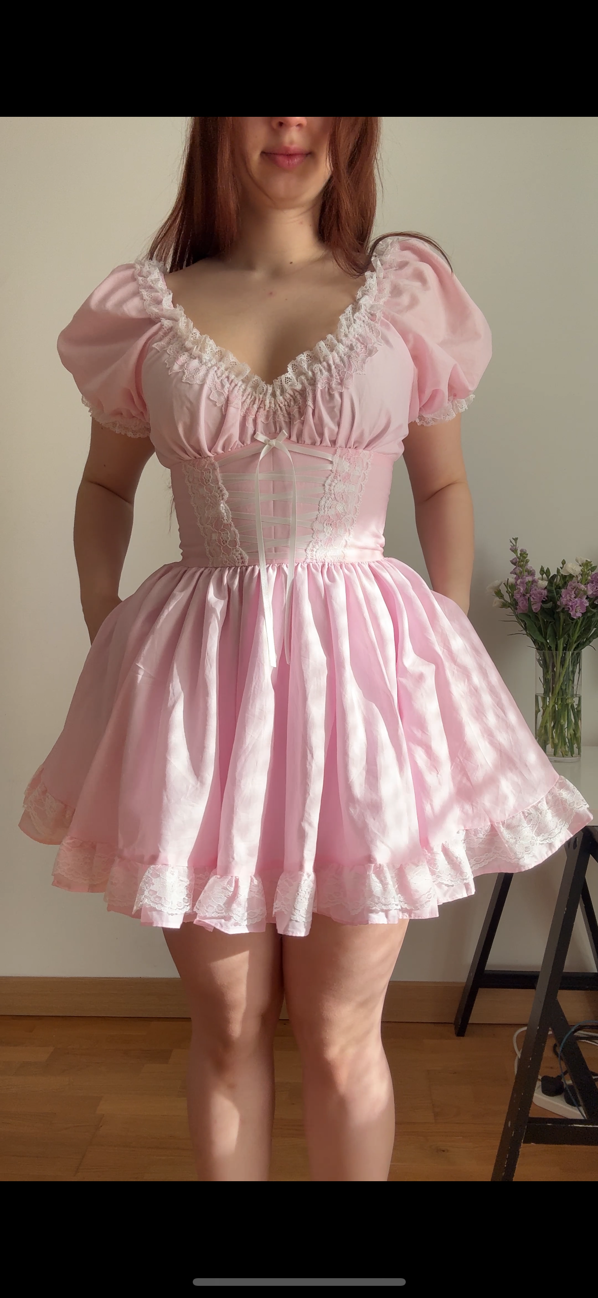 Frilie Dress in Pink Cotton [Preorder]