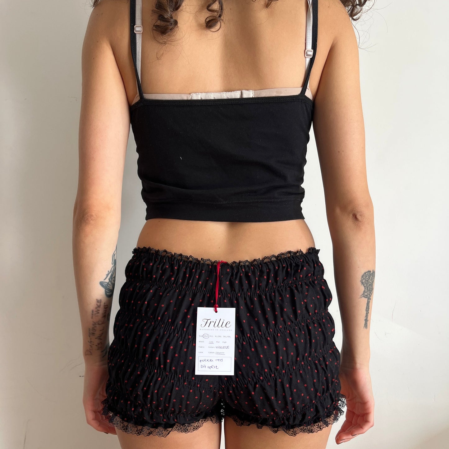 Red Polka Dot Viscose Shorts (XS/S)