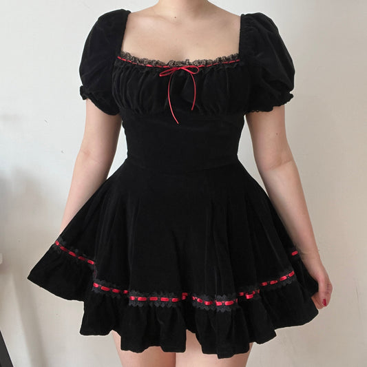 Amelie Dress in Cotton Velvet