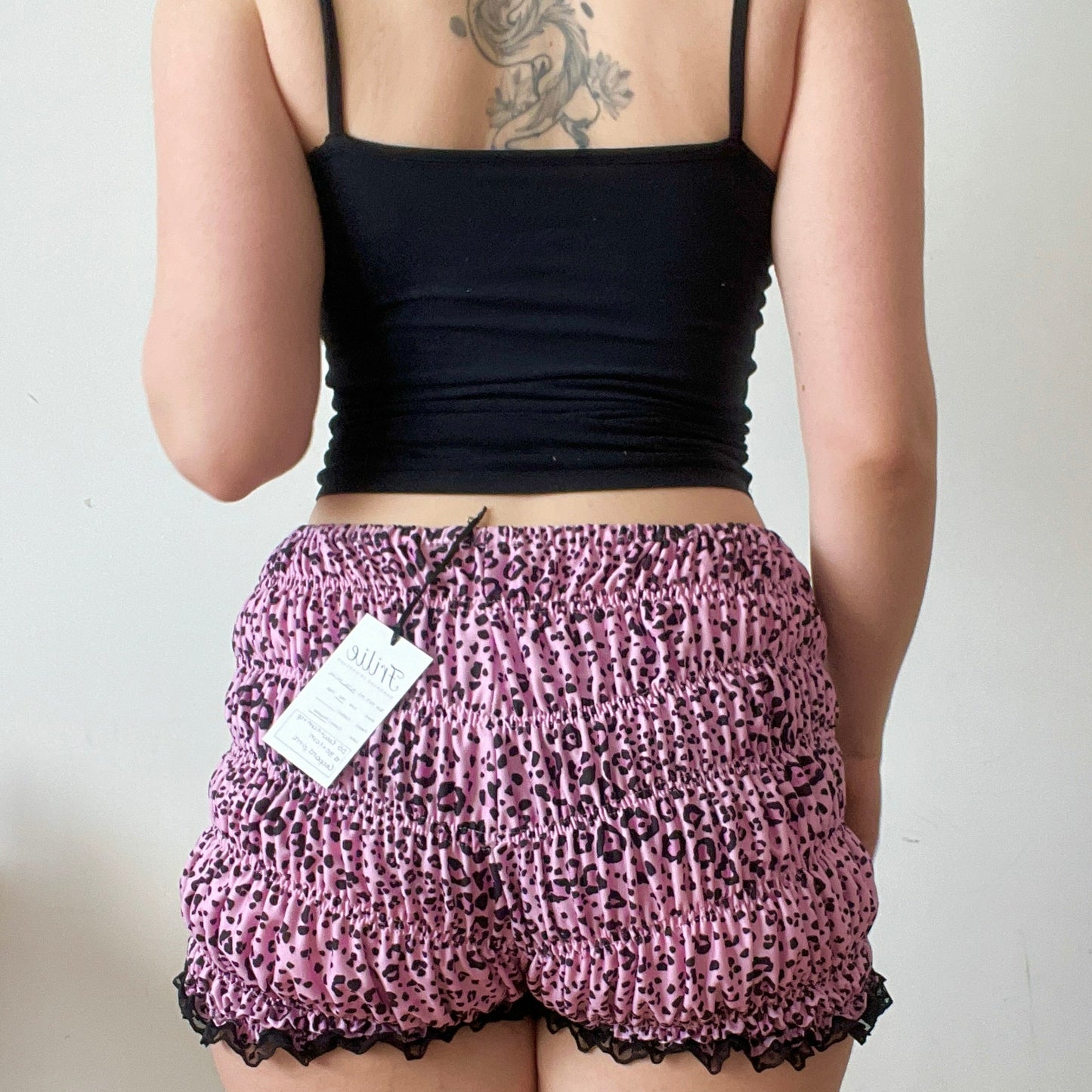 Pink Leopard Viscose Jersey Shorts (XL/2XL)