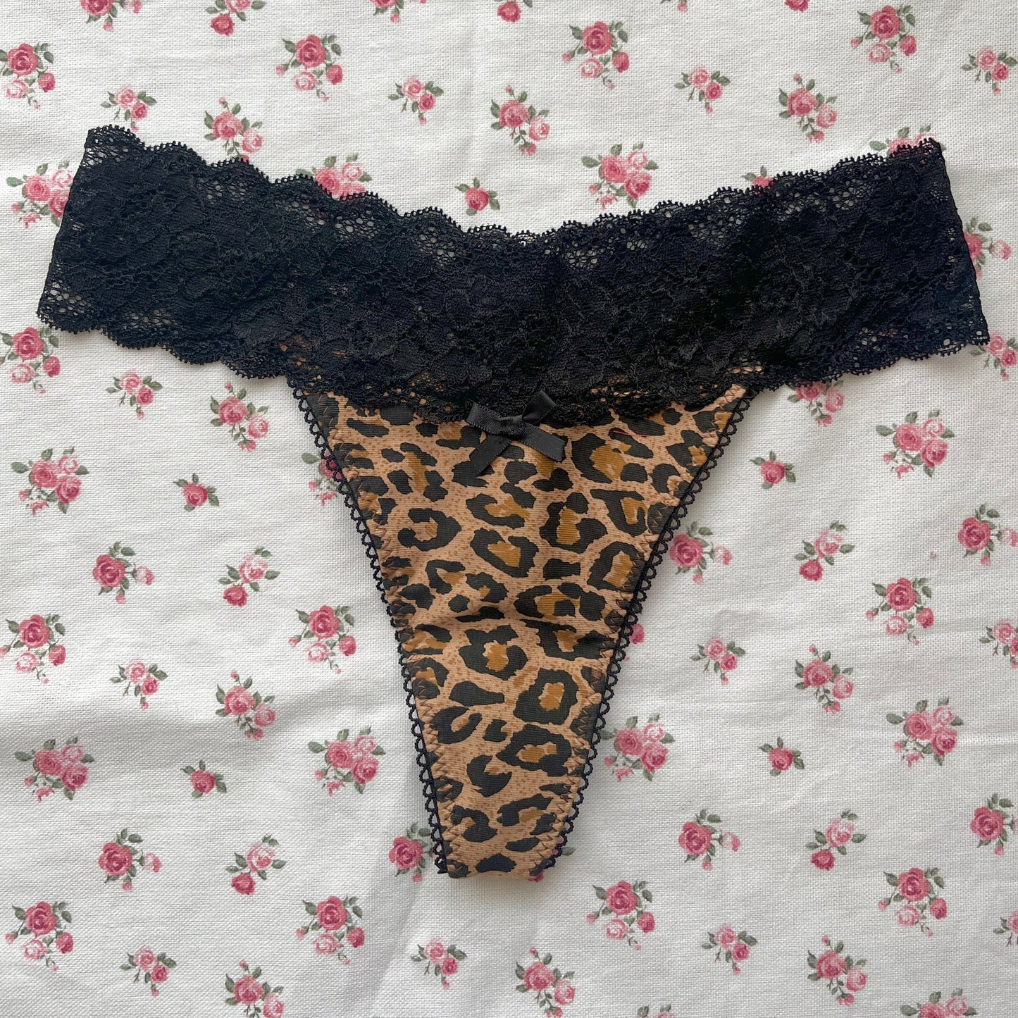 Leopard Cotton Thong (XS)