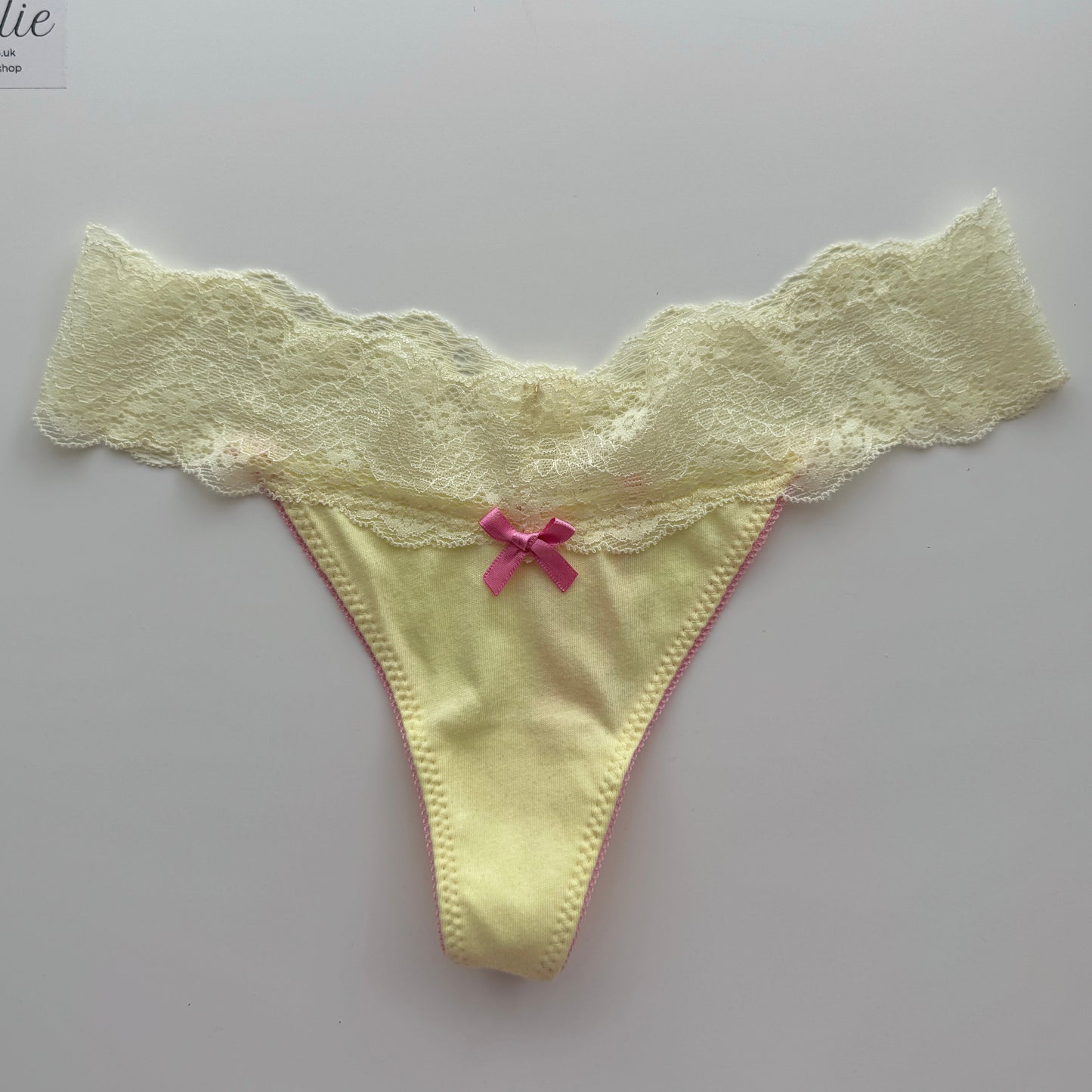 Sample - Lemon Cotton Thong (XS)