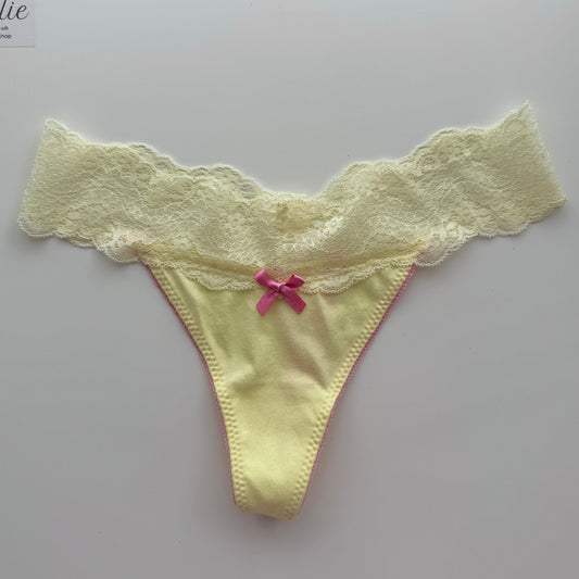 Sample - Lemon Cotton Thong (XS)