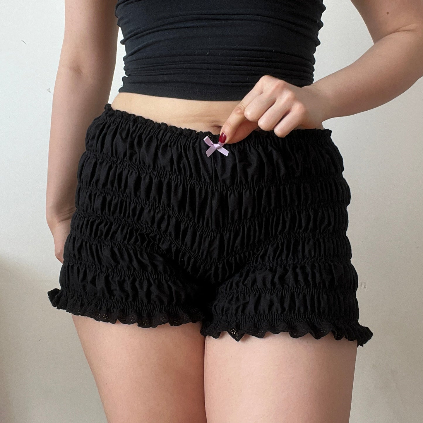Black Cotton Poplin Shorts (XS to 2XL)