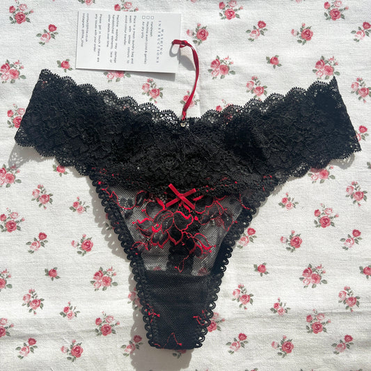 Red Lace Thong (XS)