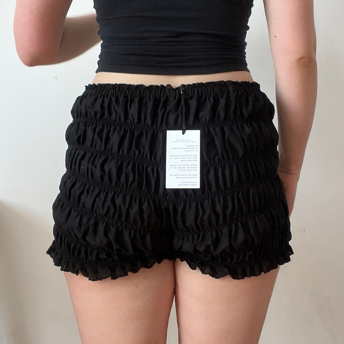 Black Cotton Poplin Shorts (XS to 2XL)