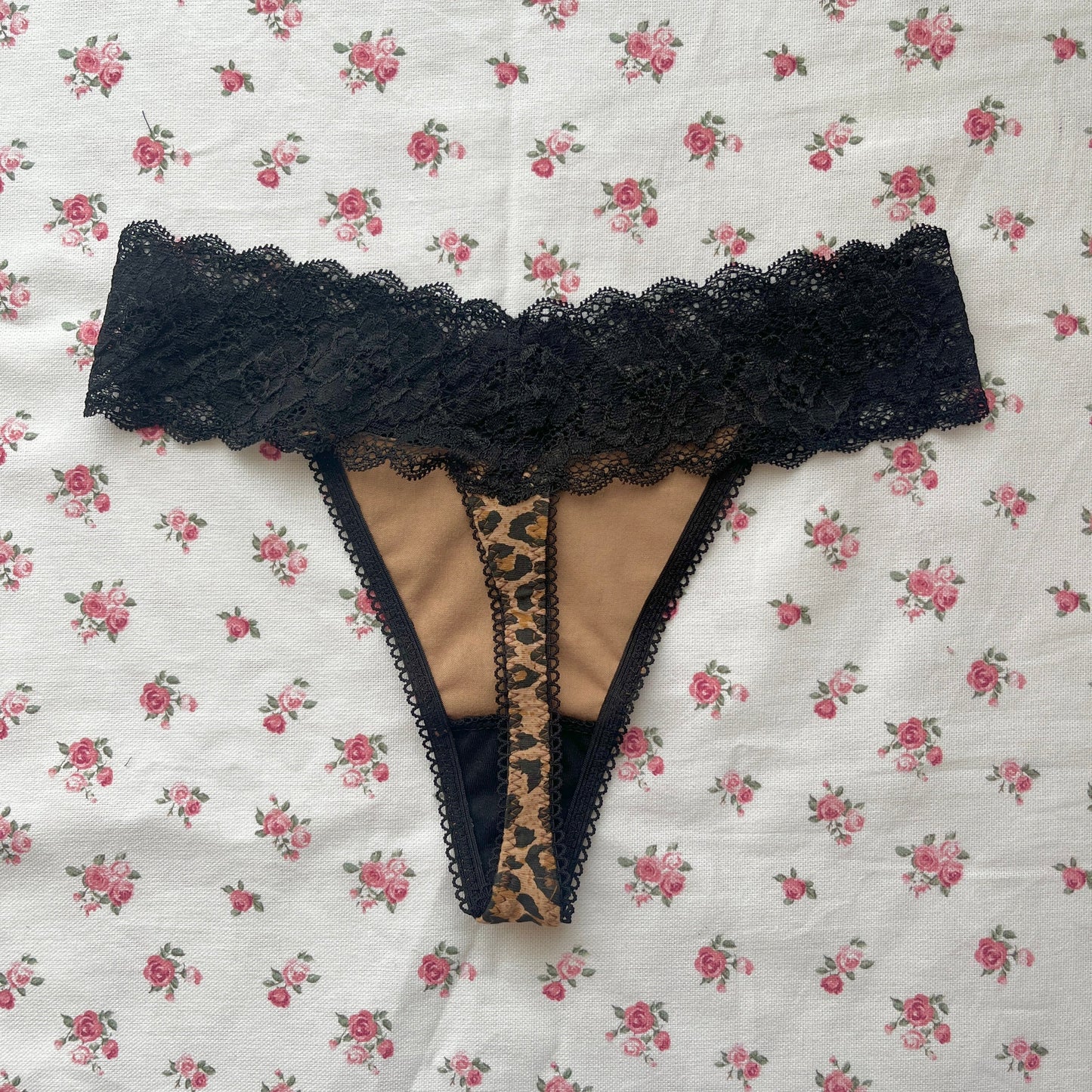 Leopard Cotton Thong (XS)