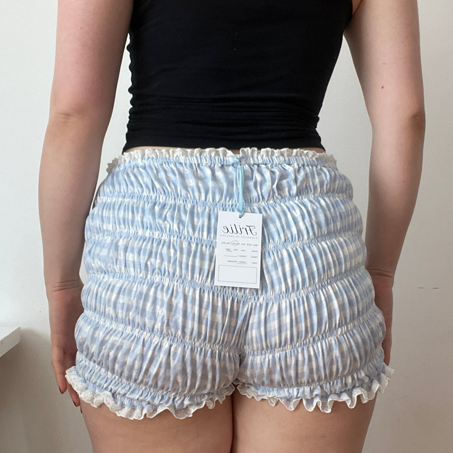 Gingham Viscose Jersey Shorts (XL/2XL)