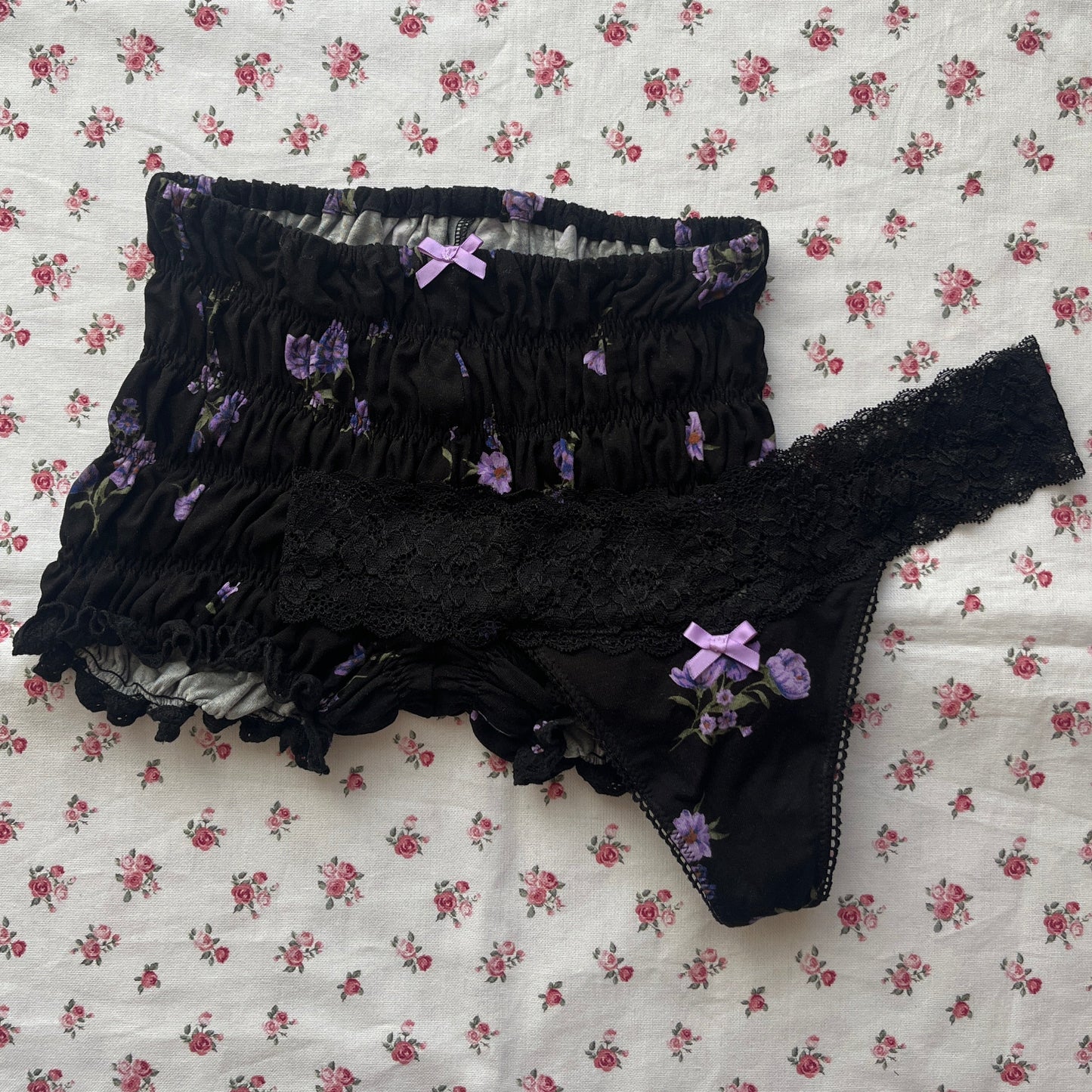 Eve Thong - Purple Floral [Preorder]