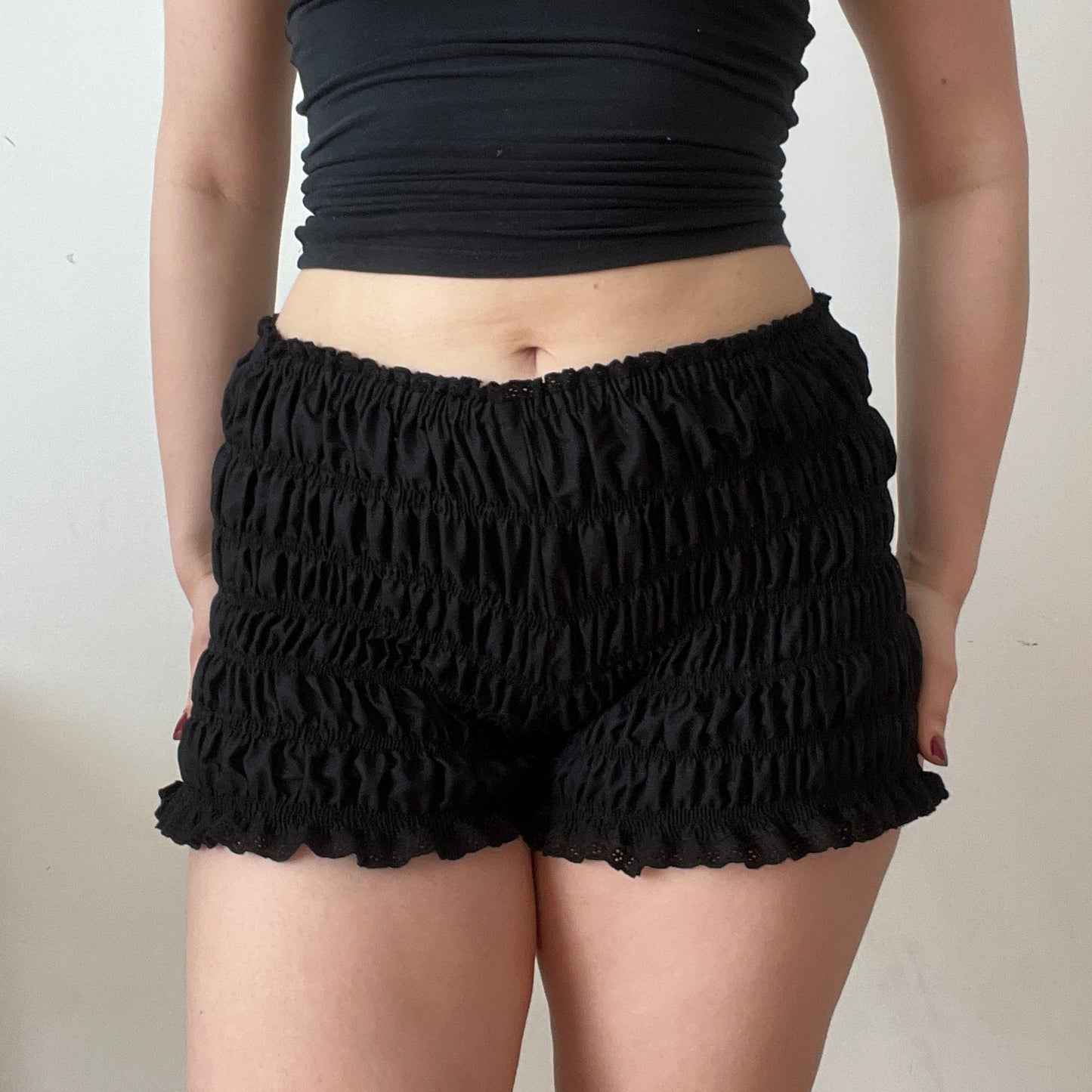Black Cotton Poplin Shorts (XS to 2XL)