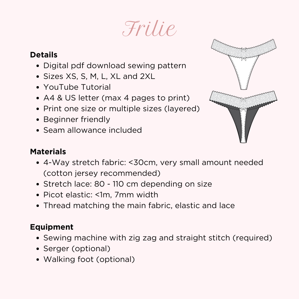 Eve Thong | Digital PDF Sewing Pattern - UK Only