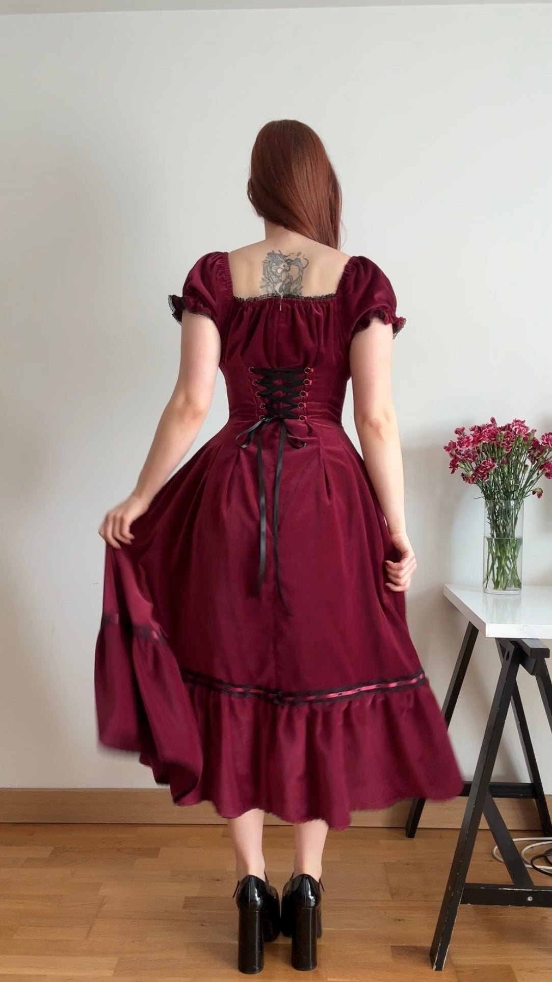 Amelie Dress in Cotton Velvet [Preorder]