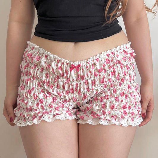 Ivory Floral Shorts - XS/S