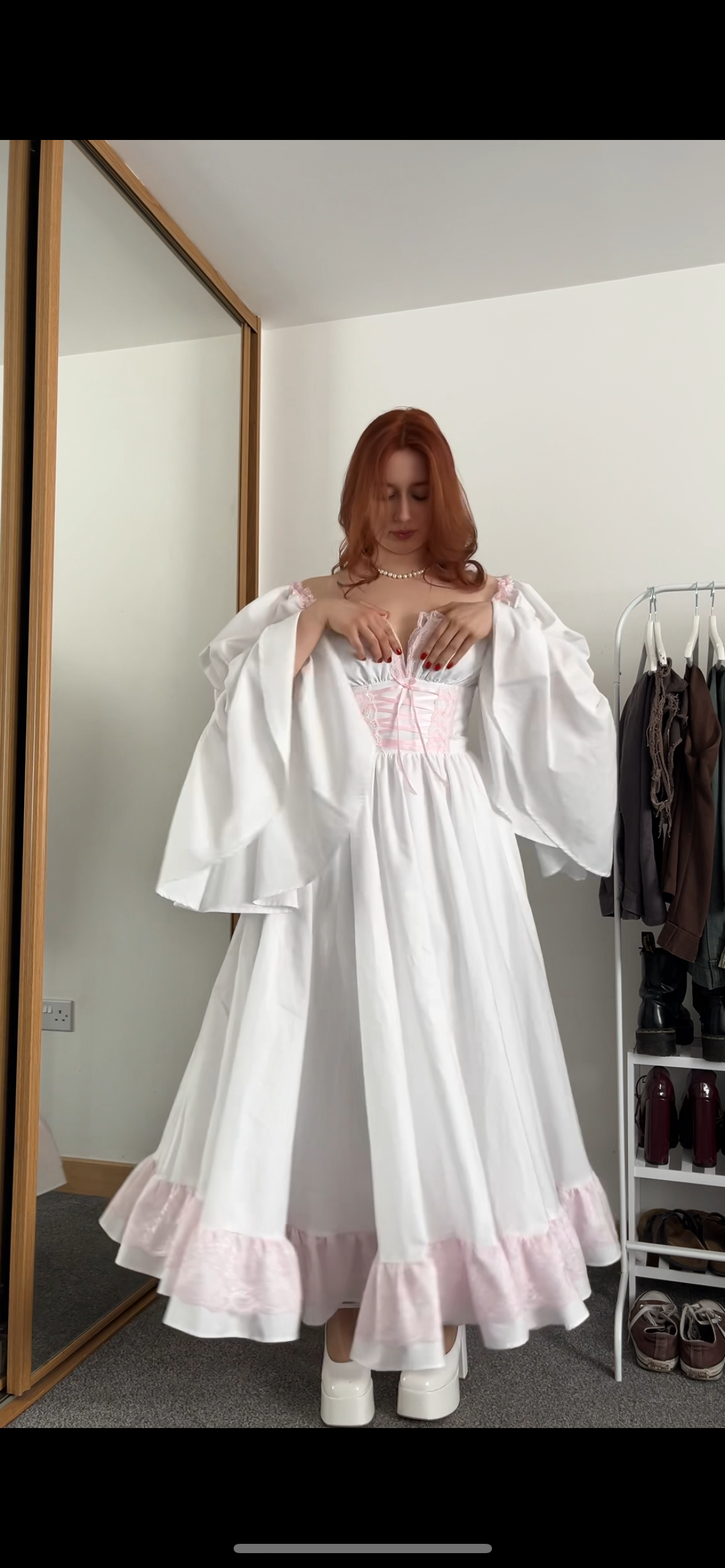Frilie Dress in White Cotton [Preorder]