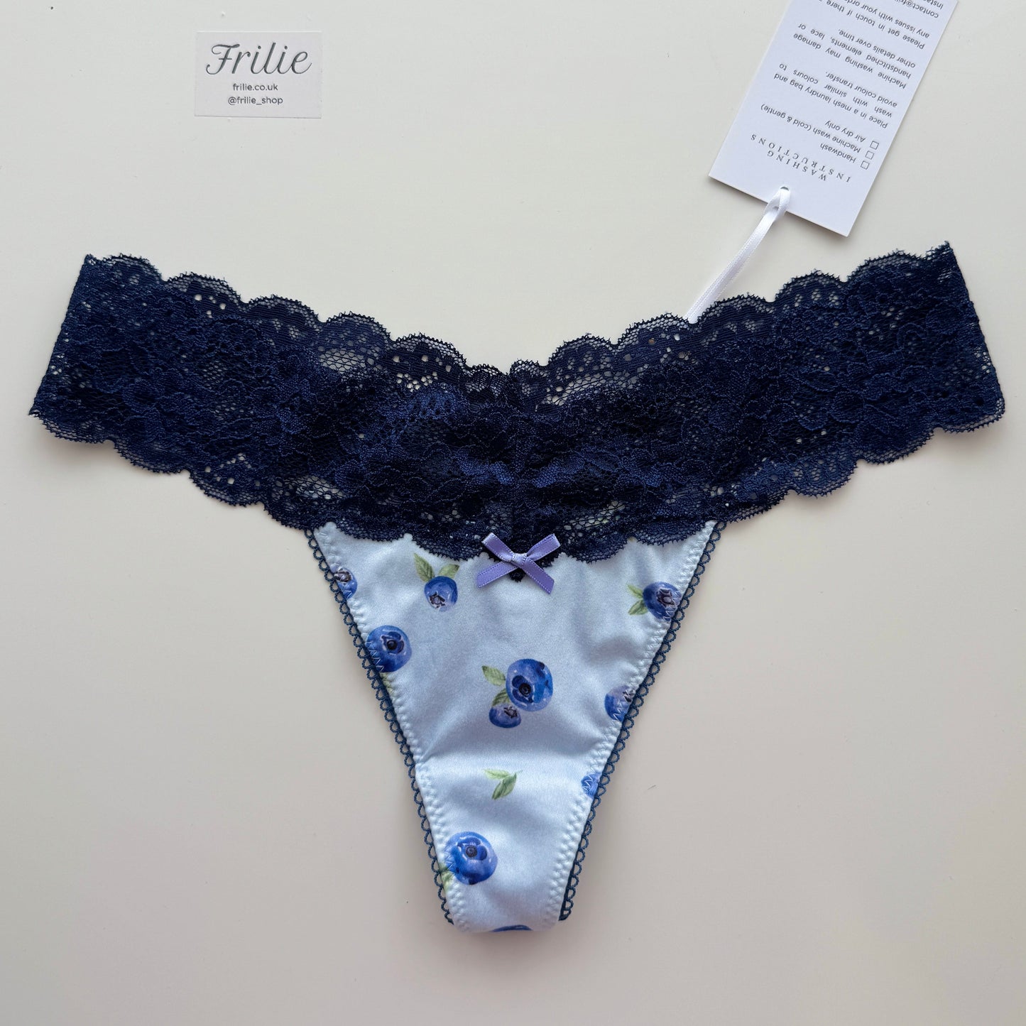 Navy Blueberry Thong (XS to M)