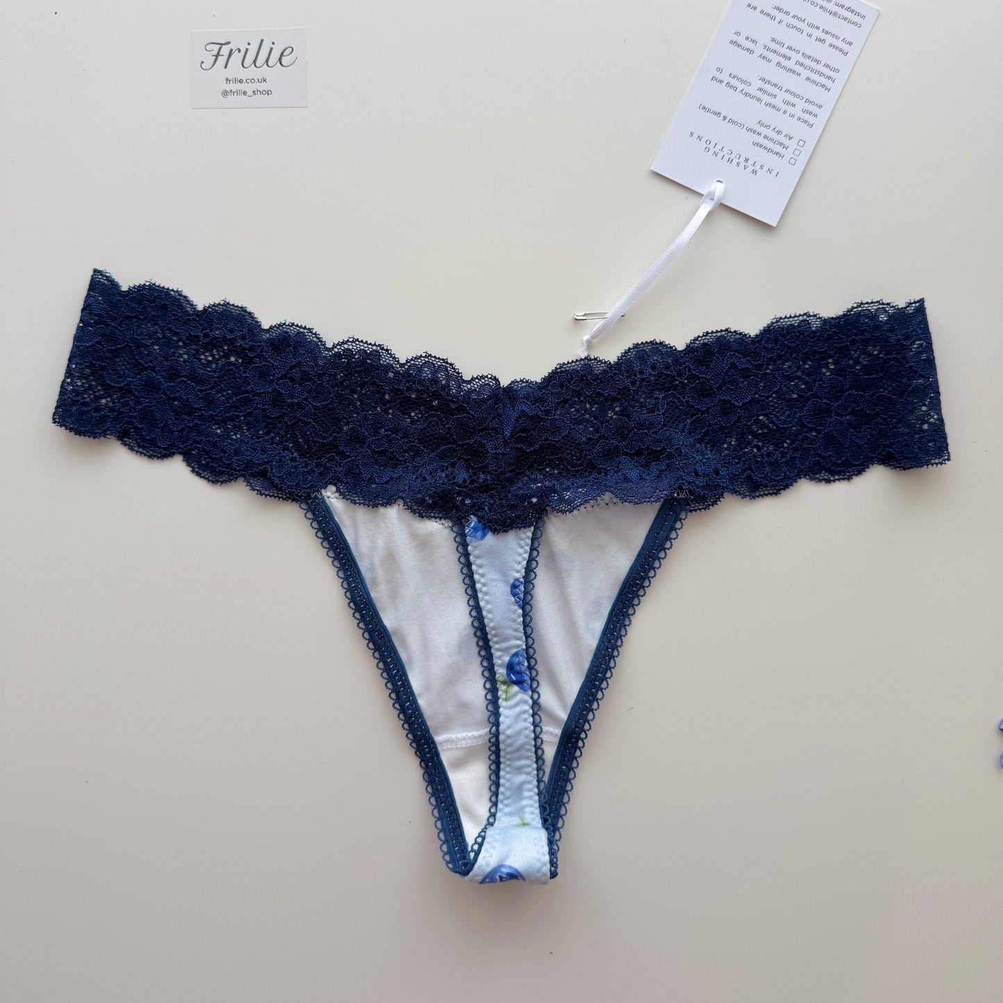 Navy Blueberry Thong (XS to M)